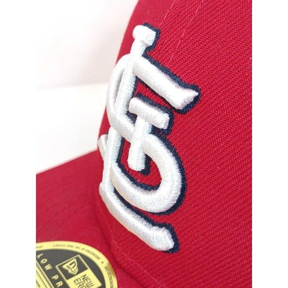New Era 59Fifty Men Women Hat St. Louis Cardinals Low Profile Red Fitted Cap - Picture 4 of 16
